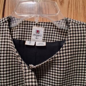 Emanuel Ungaro Black and White Houndstooth Blazer